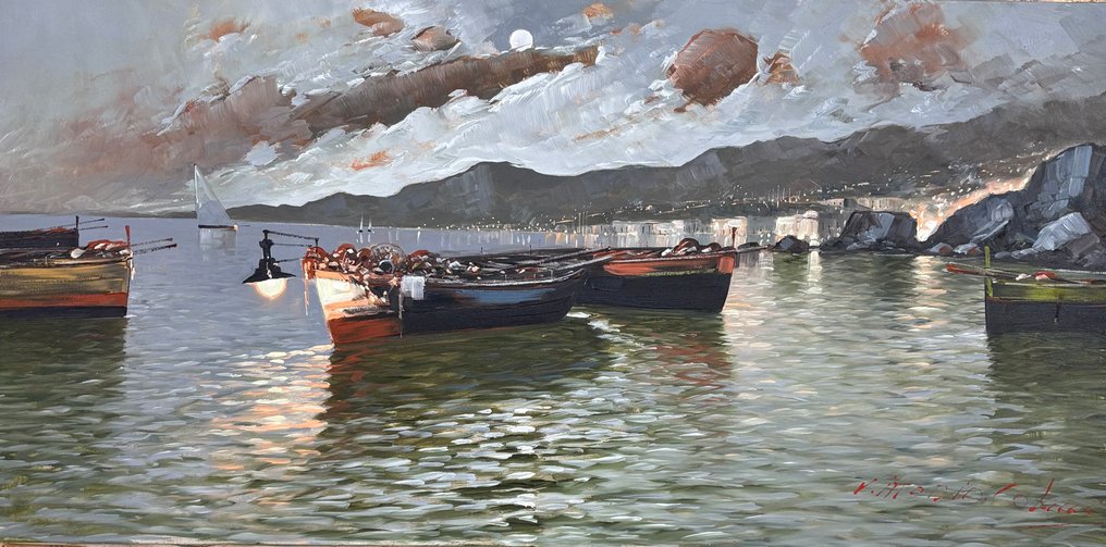 Vittorio Colucci (1935) - Molo notturno #1.0