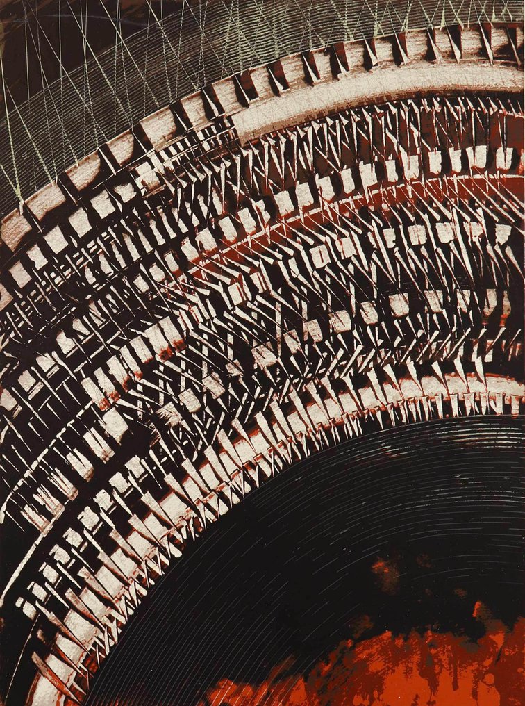 Arnaldo Pomodoro (1926) - Sculpture, "Composition" - 102 cm - Paper #1.0