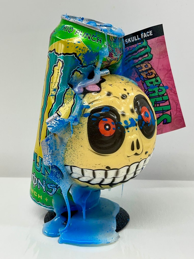 Alvin Silvrants (1979) - Madballs Skull Face Monster Energy can art statue (6 from 7) #1.0