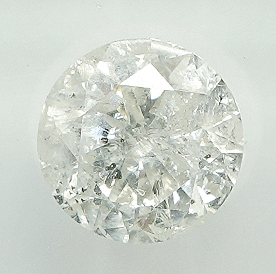 Zonder minimumprijs - 1 pcs Diamant  (Natuurlijk)  - 1.01 ct - Rond - I - I3 - Gem Report Antwerp (GRA) #3.2