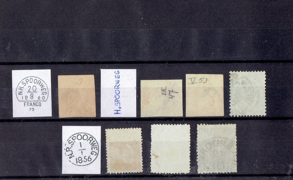 Netherlands 1852/1872 - 7 x stamps N. R. and H. Railway #1.0