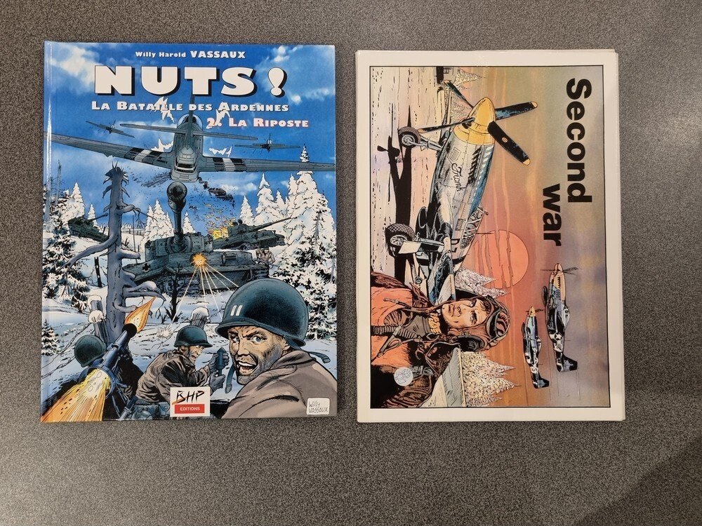 Nuts, la bataille des Ardennes T2 + dédicace + portfolio - C - 1 Album - 再版 - 1998 #4.3