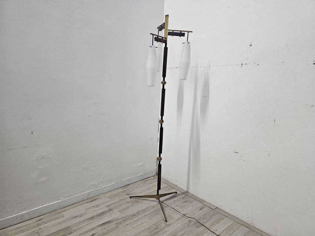 Style Stilnovo - Floor lamp - Opaline glass - 3 light points #4.3