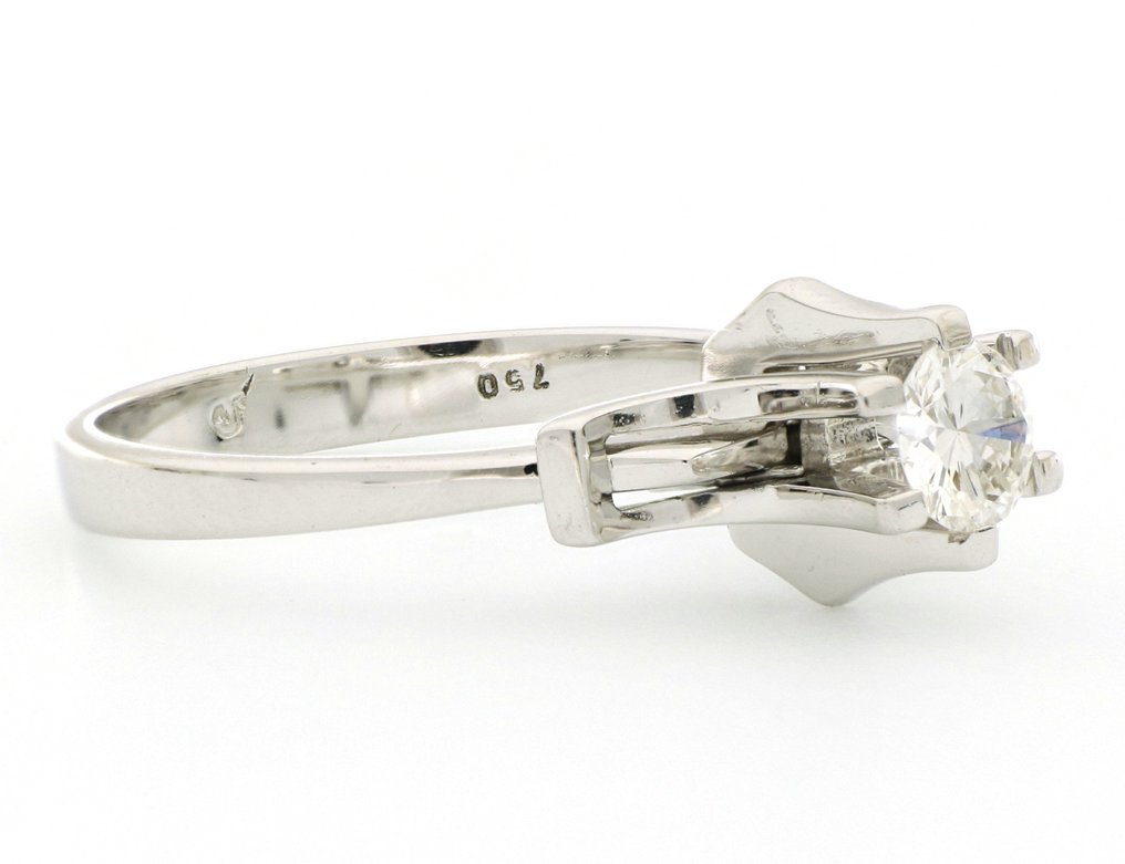 没有保留价 - 戒指 - 18K包金 白金 - 0.50ct. tw. 钻石 (天然) #2.1