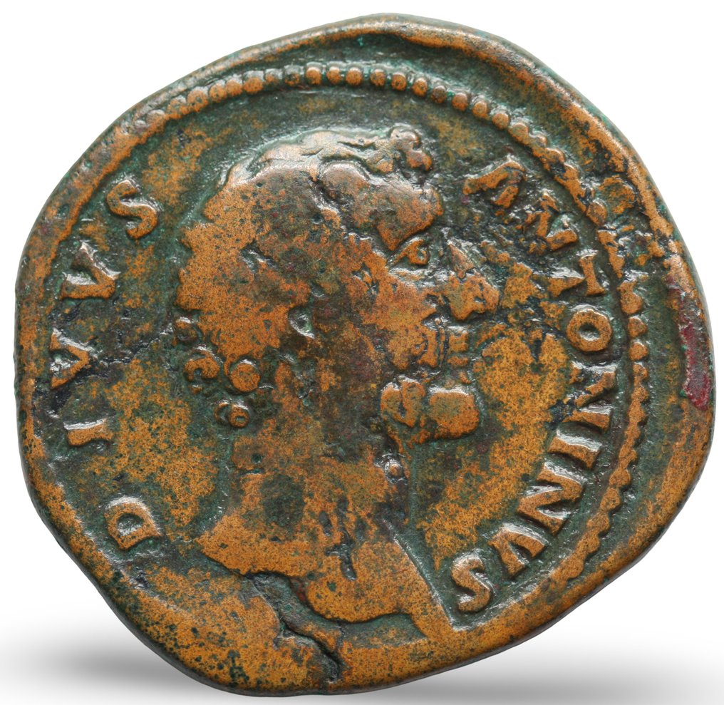 Romarriket. Antoninus Pius (138-161.. Sestertius 162 AD DIVO PIO struck under Marcus Aurelius  (Ingen mindstepris) #1.0