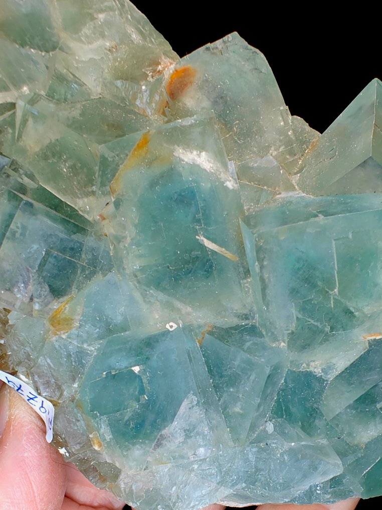 Blue Green Fluorite Crystals on matrix - Height: 13 cm - Width: 10 cm- 973 g #2.1