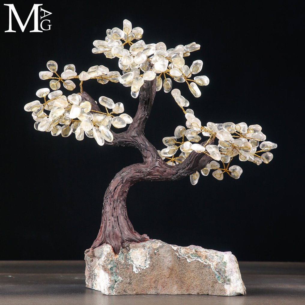 水晶石英“生命之树”天然紫水晶簇底座 - 高度: 355 mm - 宽度: 340 mm- 3159 g #4.3