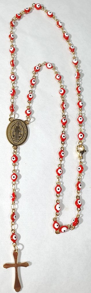  天主教念珠 (2) - 2 个手工制品 - 玻璃 - 金属镀金 - 2024  #3.2