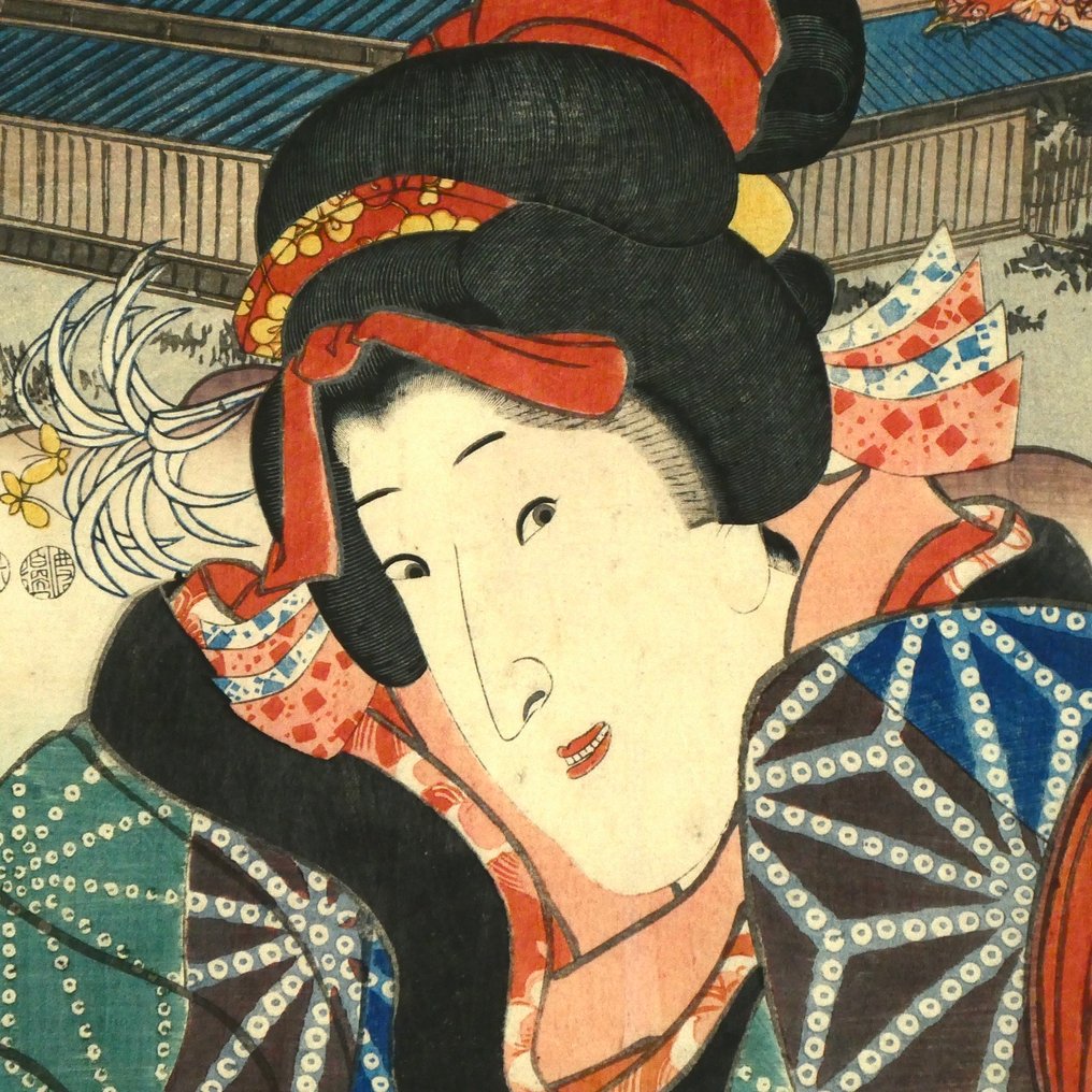 Utagawa Toyokuni III (Kunisada) — Ishibe: Ohan — από τη σειρά «Πενήντα Τρεις Σταθμοί του» - Χαρτί - Utagawa Kunisada (1786-1865) - Ιαπωνία - Τέλη της περιόδου Edo #4.3