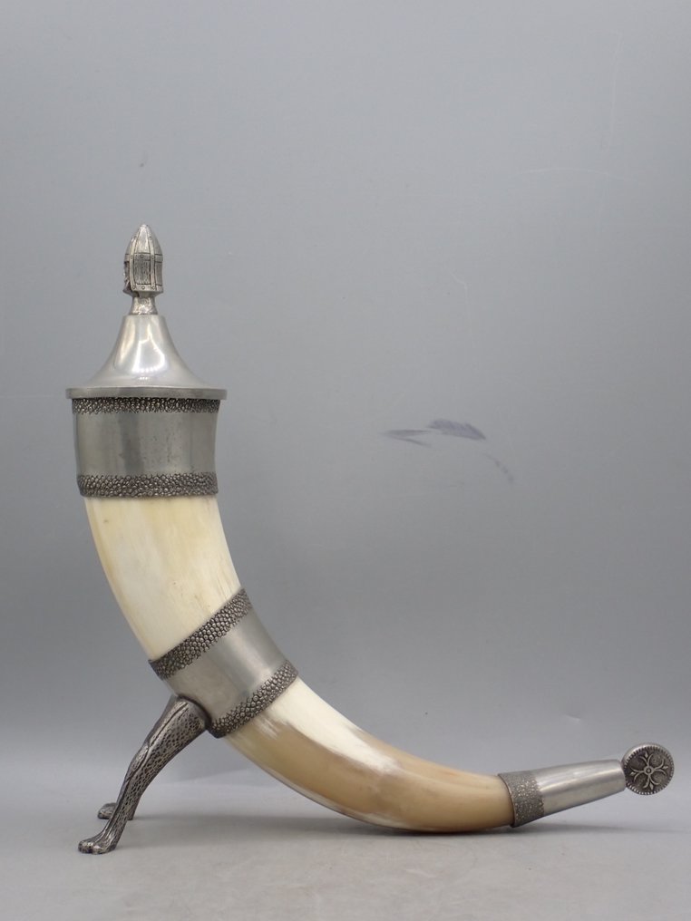 Haugrud - 中央裝飾品 - 维京角 - 錫 - 角状桌面装饰 #4.3