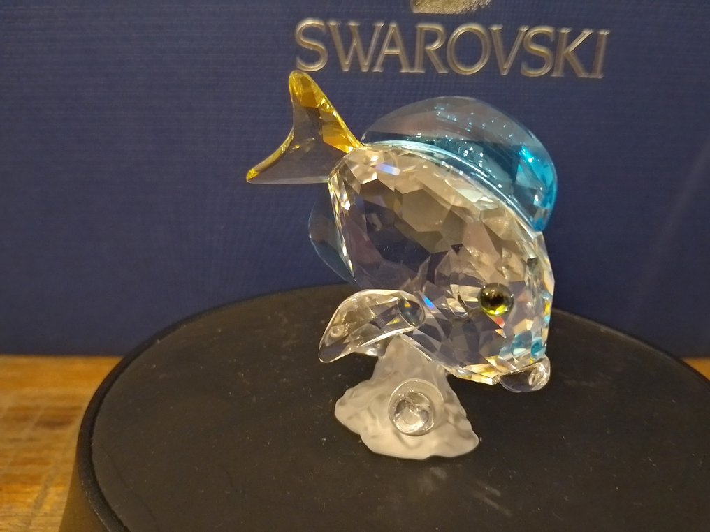 Swarovski - Statuetta - 2007 Blue Tang Fish colour 886180 - Boxed with certificate - Cristallo #1.0