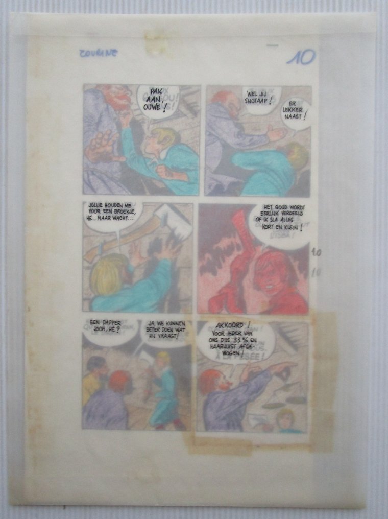 René Follet - 1 Original page - Ivan Zoerin, / Ivan Zourine - Sa première fugue / Leve de Vrijheid (p.10) - 1974 #3.2