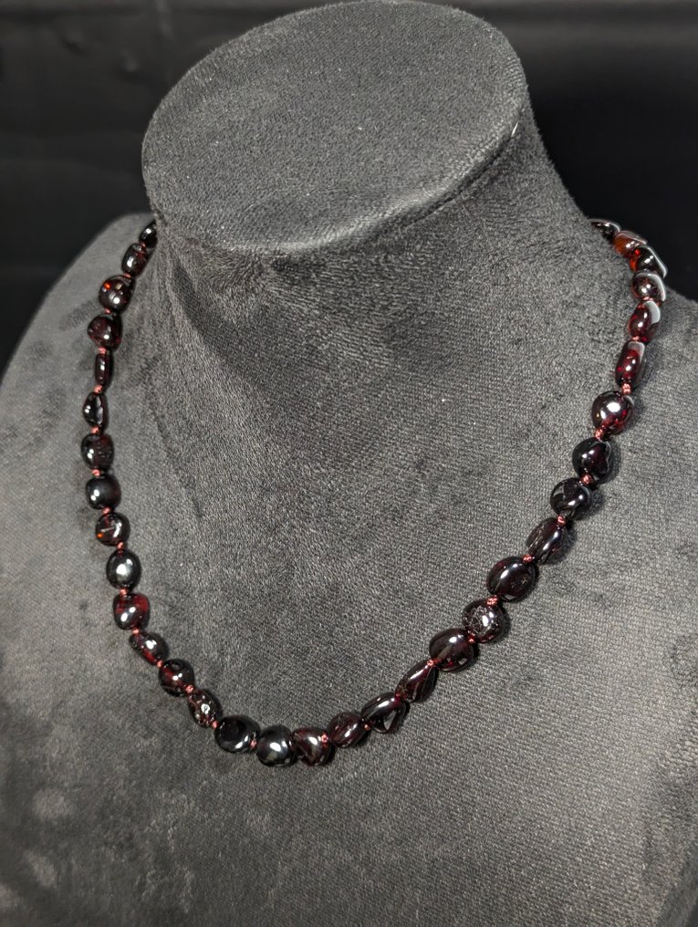 来自瑞典的天然樱桃波罗的海琥珀美丽项链 - 頸鏈 #4.3