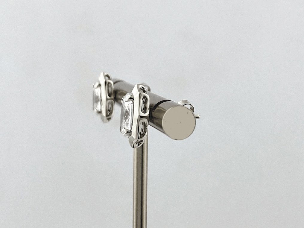 Orecchini - 14 carati Oro bianco - 2.14ct. tw. Diamante (Coltivato in laboratorio) #2.1