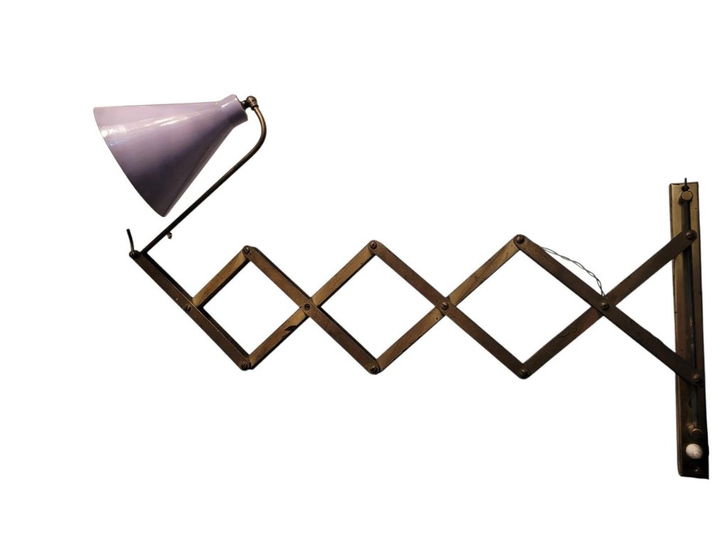 壁灯 - 最大延长120厘米 - 黄铜, 金属 - 画线器 #1.0