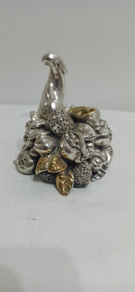 Rzeźba, Cornucopia - 10 cm - laminowane srebrem #4.3