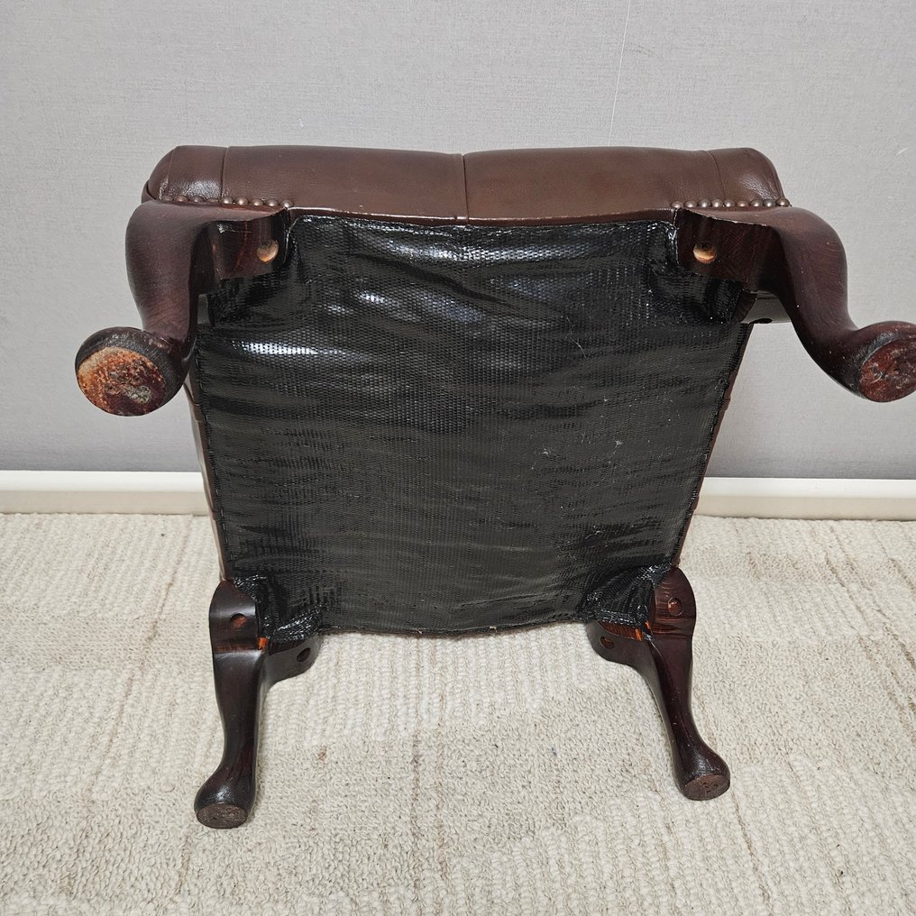 軟墊 - Chesterfield风格脚凳 - 木, 皮革 #4.3