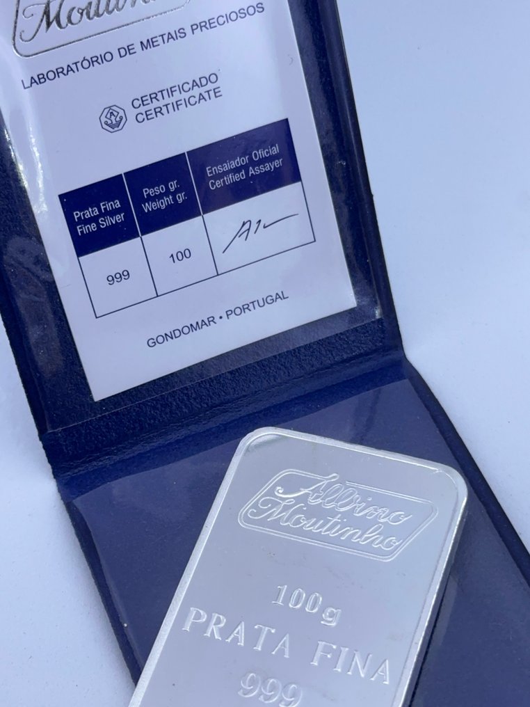 100 grams - Silver .999 - Albino Moutinho - Sealed & with certificate (No reserve price) #2.1