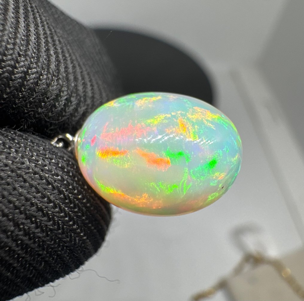 蛋白石 吊墜 - 高度: 22.5 mm - 闊度: 10 mm- 1.17 g - (1) #1.0