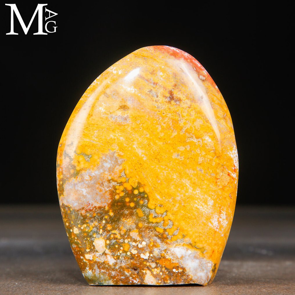 Underbar Polycrome Jasper från Madagaskar - Set om tre delar i fri form - Höjd: 101 mm - Bredd: 69 mm- 1049 g #4.3