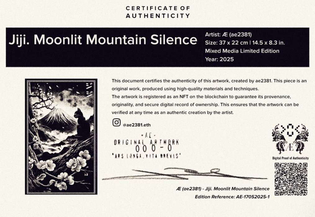 Æ (XX-XXI) - (Set of 3) "Jiji Collection" (2025) - Mixed Media Triptych #4.3