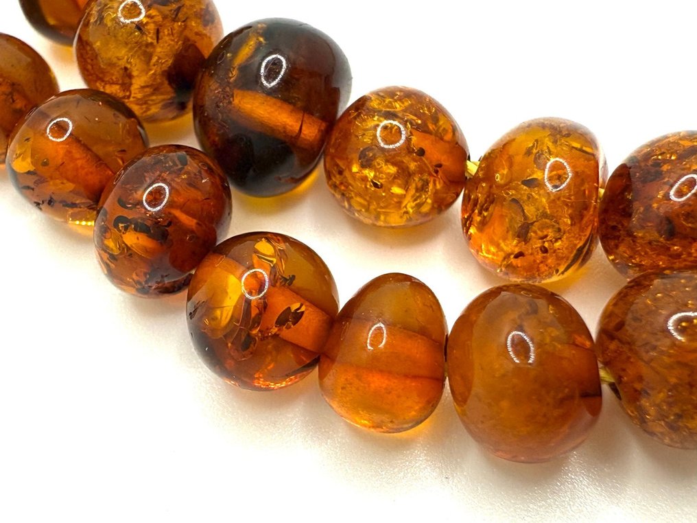 Tesbih de âmbar báltico natural, misbaha, terço de oração com certificado de autenticidade - Âmbar  (Sem preço de reserva) #2.1