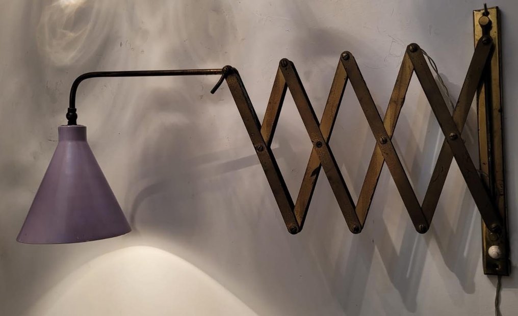 壁灯 - 最大延长120厘米 - 黄铜, 金属 - 画线器 #1.0