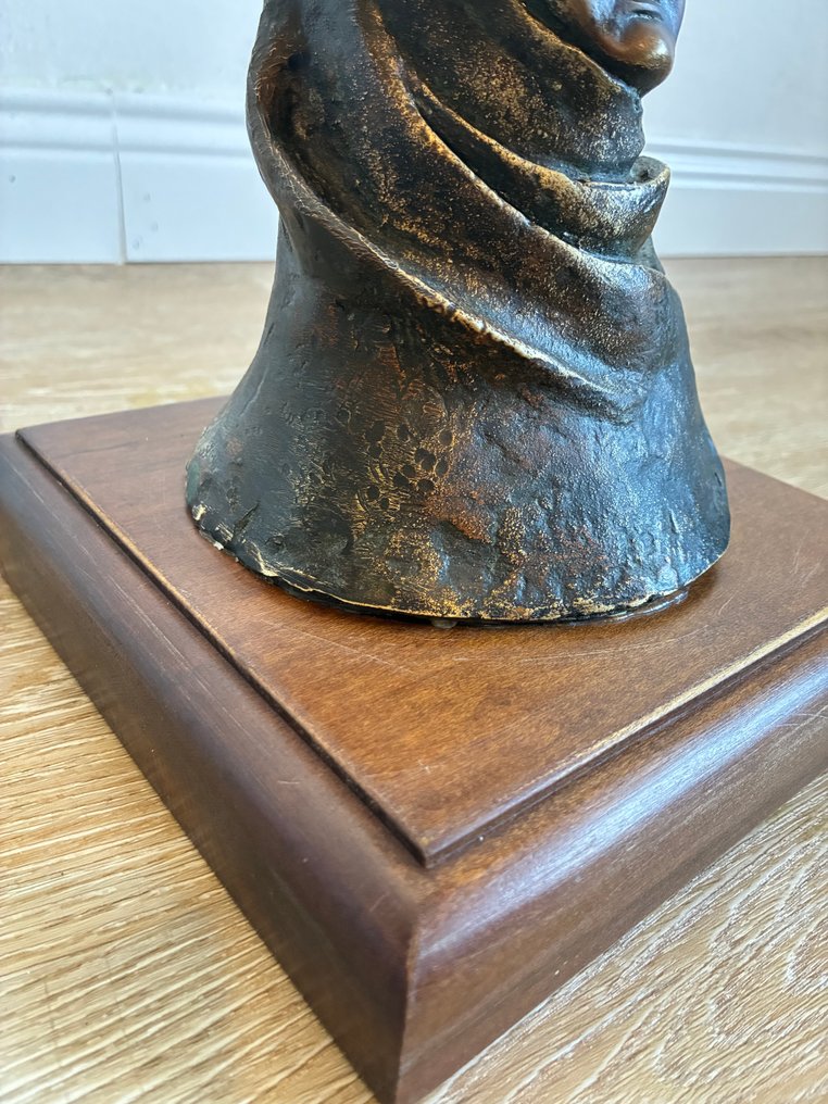 Baraldi - Skulptur, Madonna Addolorata - 22 cm - Bronse, Tre #4.3