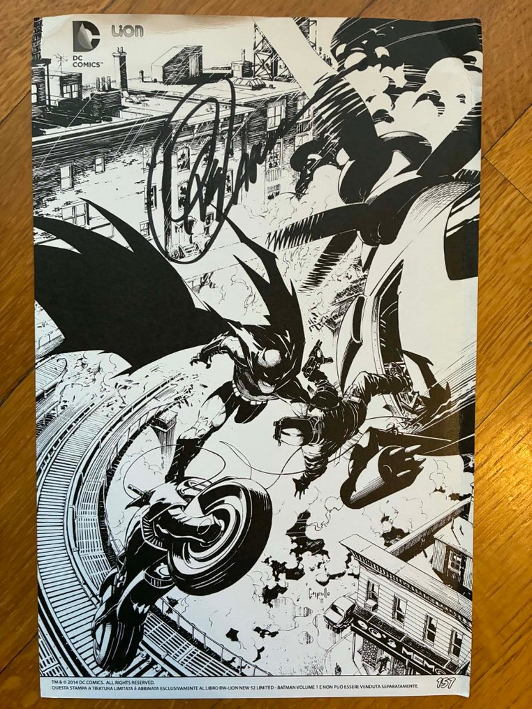 Batman - Greg Capullo - 1 Signed volume with doodle + signed print - First edition #3.2