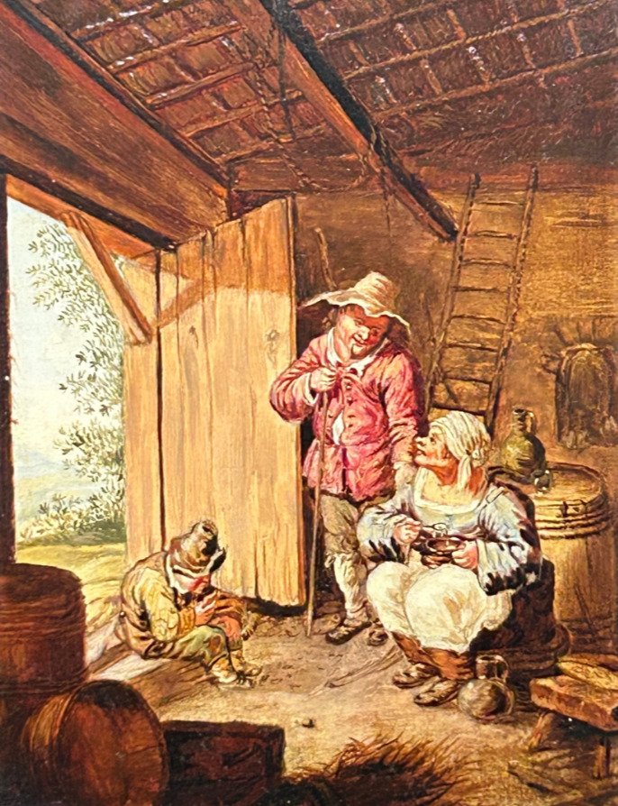 Hollandse school (XIX) - Schuur interieur #1.0