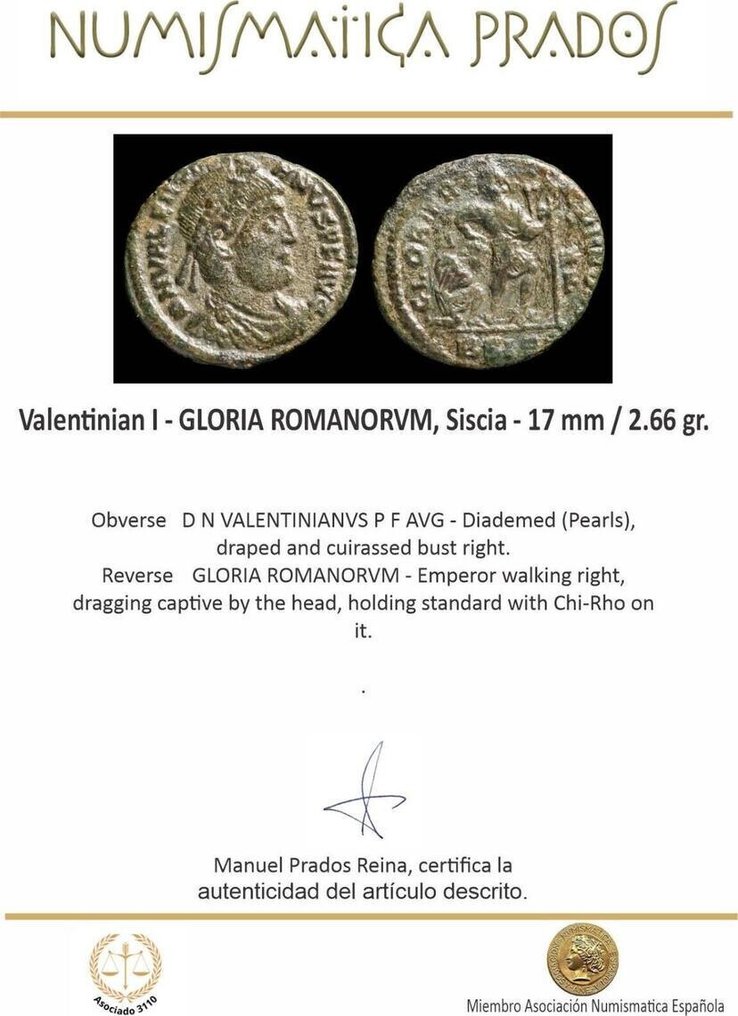 Ρωμαϊκή Αυτοκρατορία. Valentinian I (AD 364-375). (χωρίς τιμή ασφαλείας) #1.0