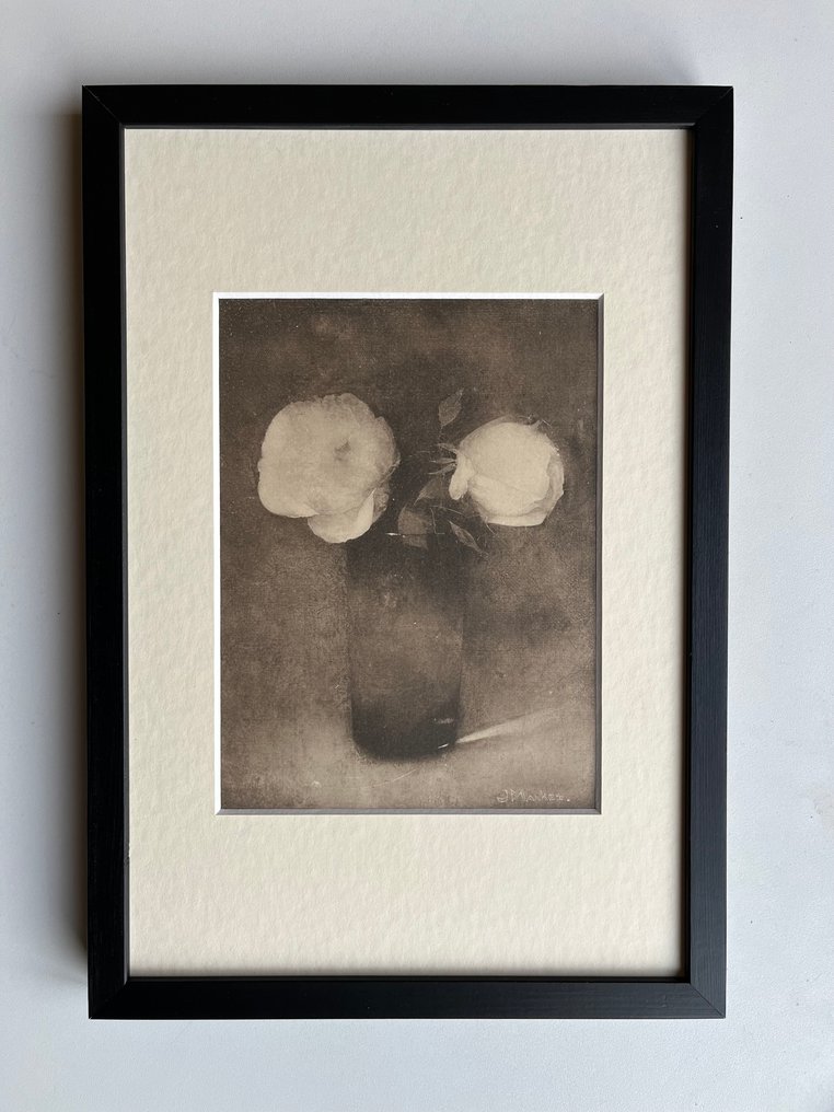 Jan Mankes (1889-1920) - Twee roosjes in glas #1.0