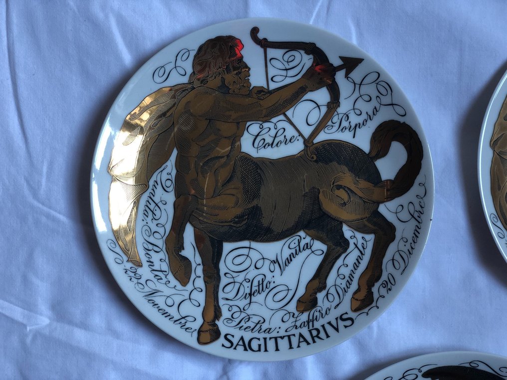 Piero Fornasetti - Plate (3) - Porcelain - Series for Corisia #2.1