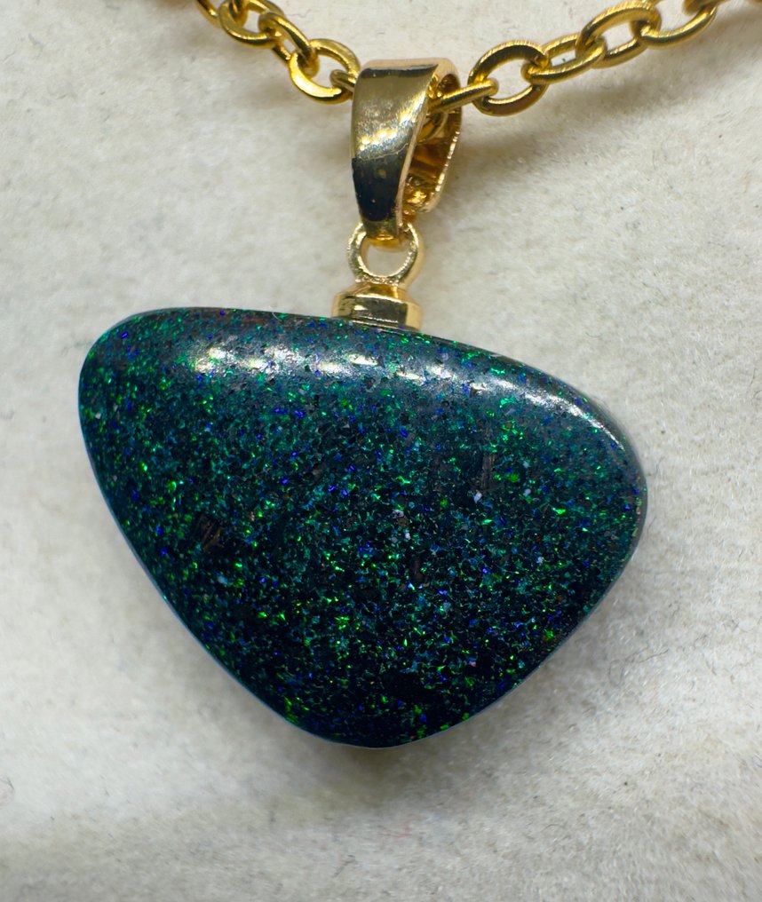 Opal Vedhæng - Højde: 21 mm - Bredde: 18 mm- 1.53 g - (1) #1.0