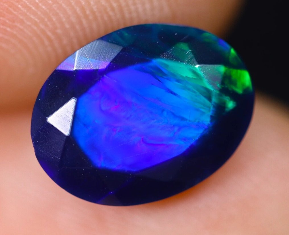 2.23 ct - Φυσικό πολύπλευρο μαύρο Opal - Δείτε το βίντεο!- 0.45 g #3.2