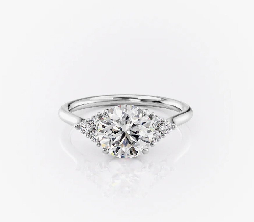 沒有保留價 - 訂婚戒指 - 14 克拉 白金 - 1.23ct. tw. 鉆石 (天然) - 鉆石 - H/VVS1 #1.0