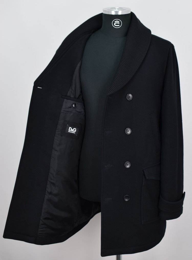 Dolce & Gabbana Pure Wool Heavy Winter Doublebreasted Pea - Mantel #3.2