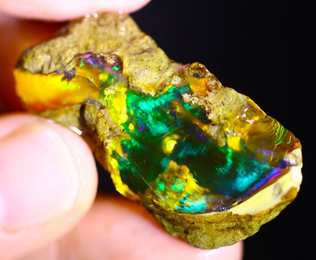 30 ct - Κορυφαία Χρώματα - Φυσικό Κρύσταλλο Όπαλ Σκληρό - Δείτε το βίντεο!- 6 g #4.3