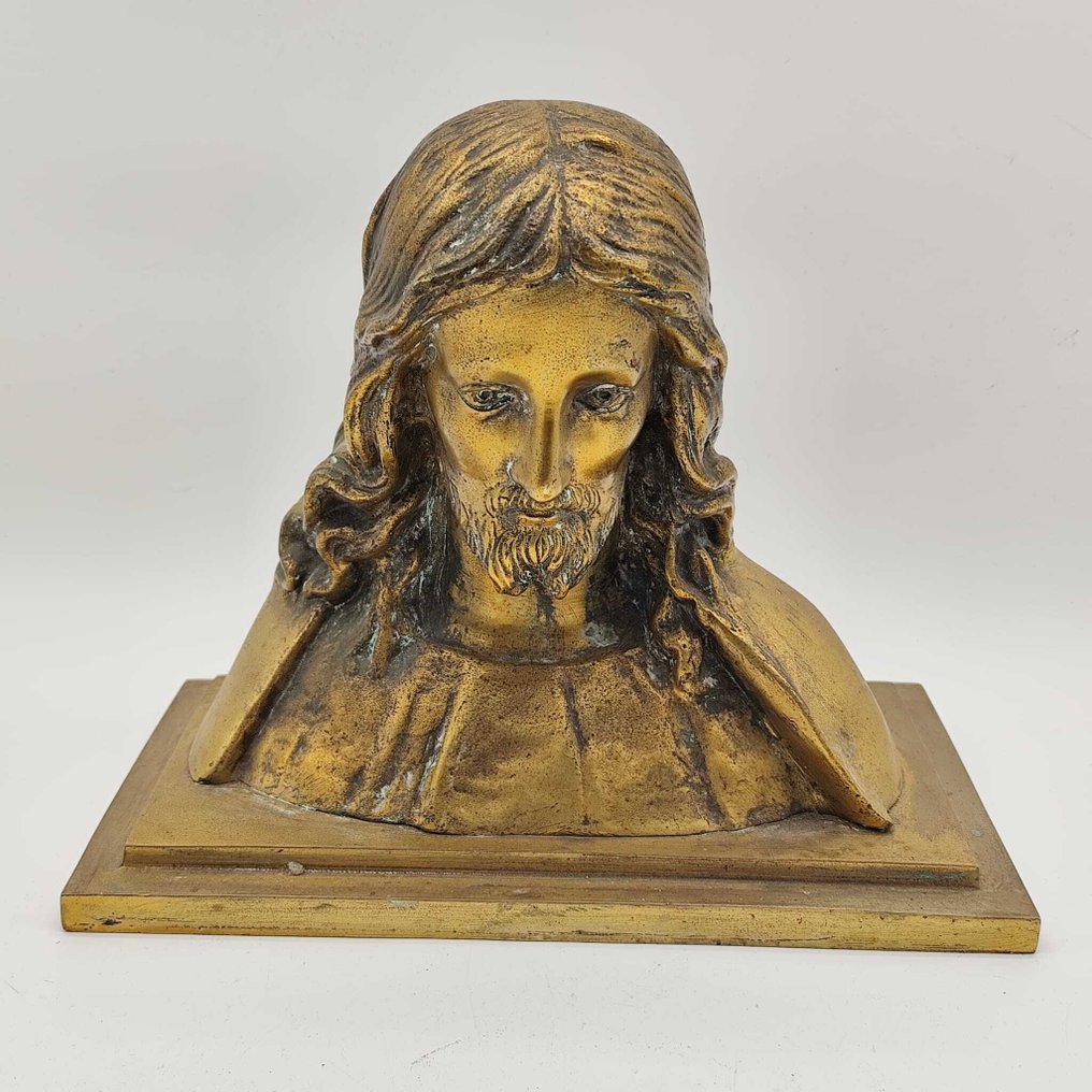 Sculpture, Cristo - 26 cm - Gilt bronze #1.0