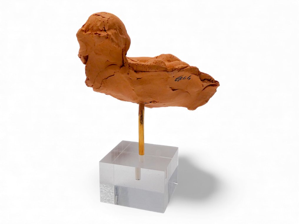 Emilia Ercoli - Nativity scene SpiraleArte - Collection of five sculptures for nativity scene depicting The Holy Family and animals - RARE - Earthenware - In original box #3.2