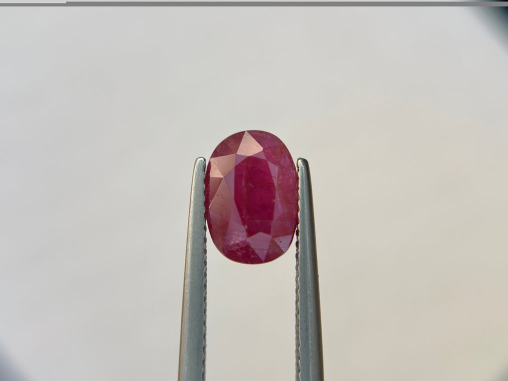 Nincs minimálár - 1 pcs Piros Rubin - 2.86 ct - Bellerophon Gemlab - Mozambik nincs hő rubin. #1.0