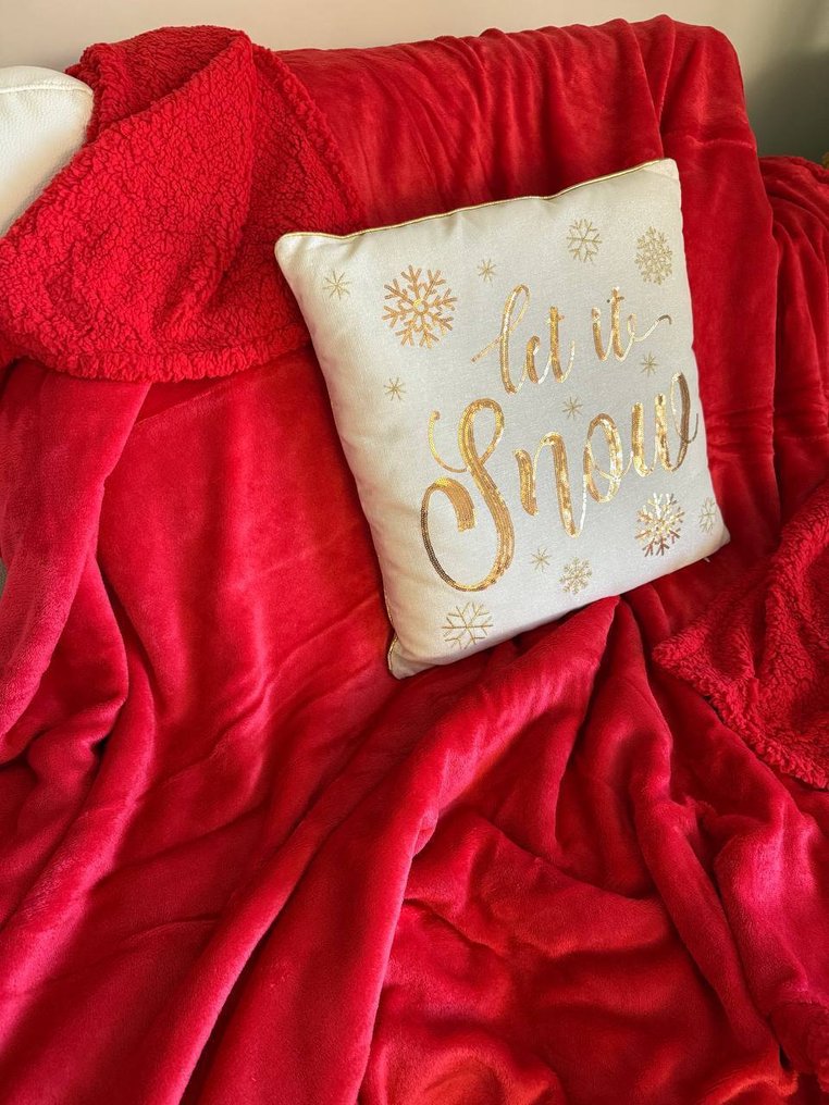 renato balestra - Meleg és puha karácsonyi pléd tartán táskával. - Takaró - 2.2 m - 1.78 m #1.0