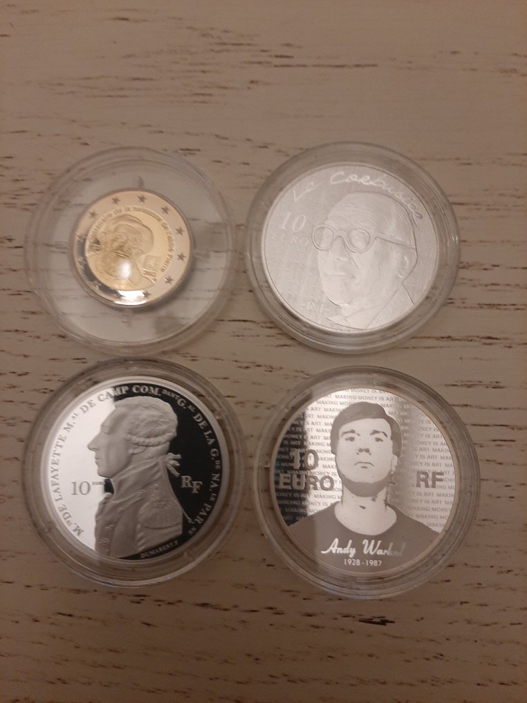 Frankrike. 2 Euro / 10 Euro 2011/2020 (4 monnaies) Proof (Ingen reservasjonspris) #1.0