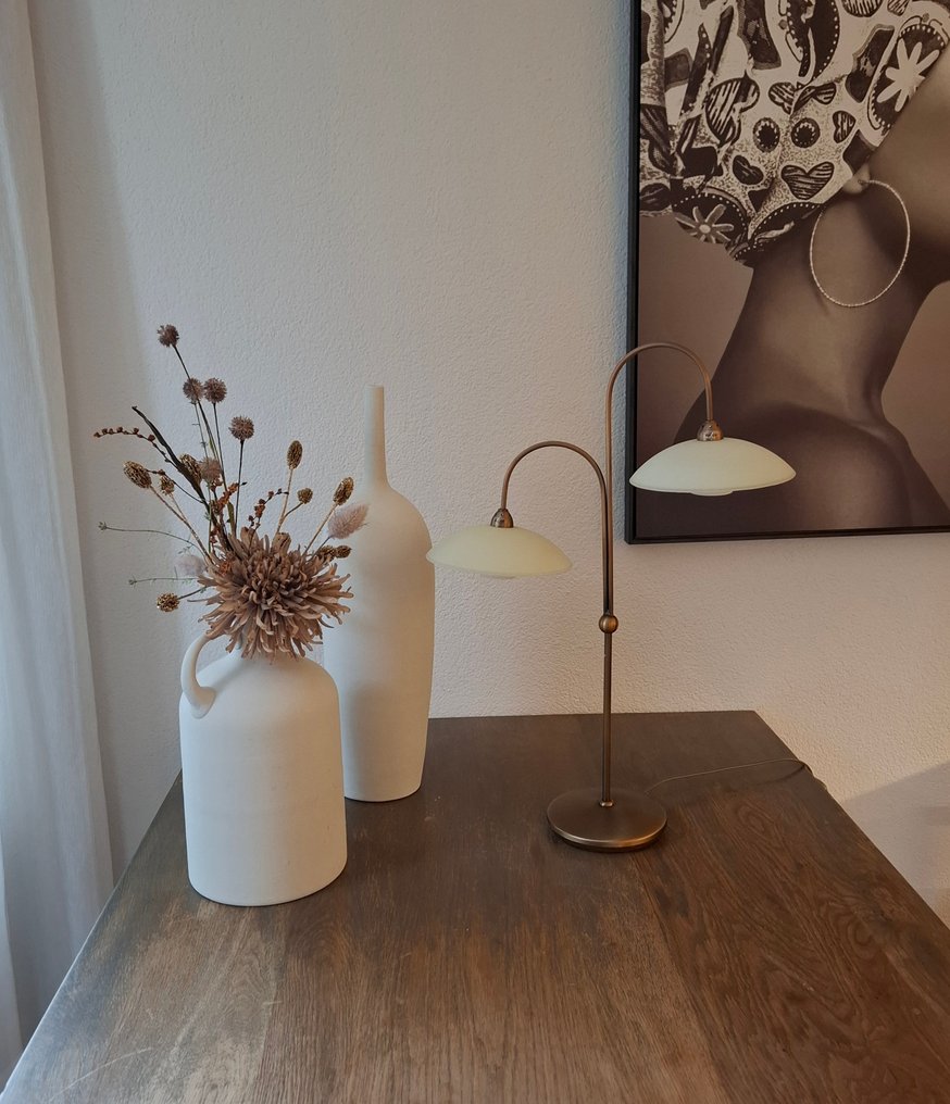 Steinhauer - Table lamp (2) - Bronze-colored metal. Includes dimmer. - + halogen lamps #1.0