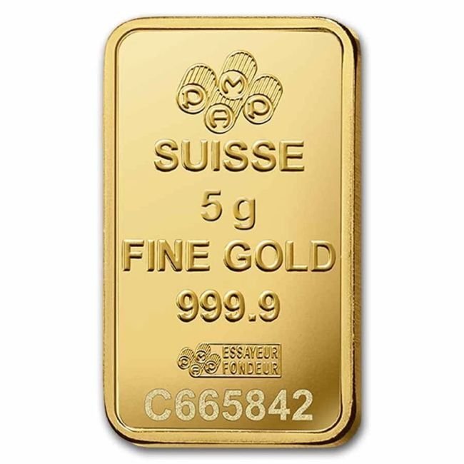 5 grammes - Or - 5 grams 9999 Gold Bar PAMP Suisse Lady Fortuna Vintage Design (In Assay) - Scellé #3.2