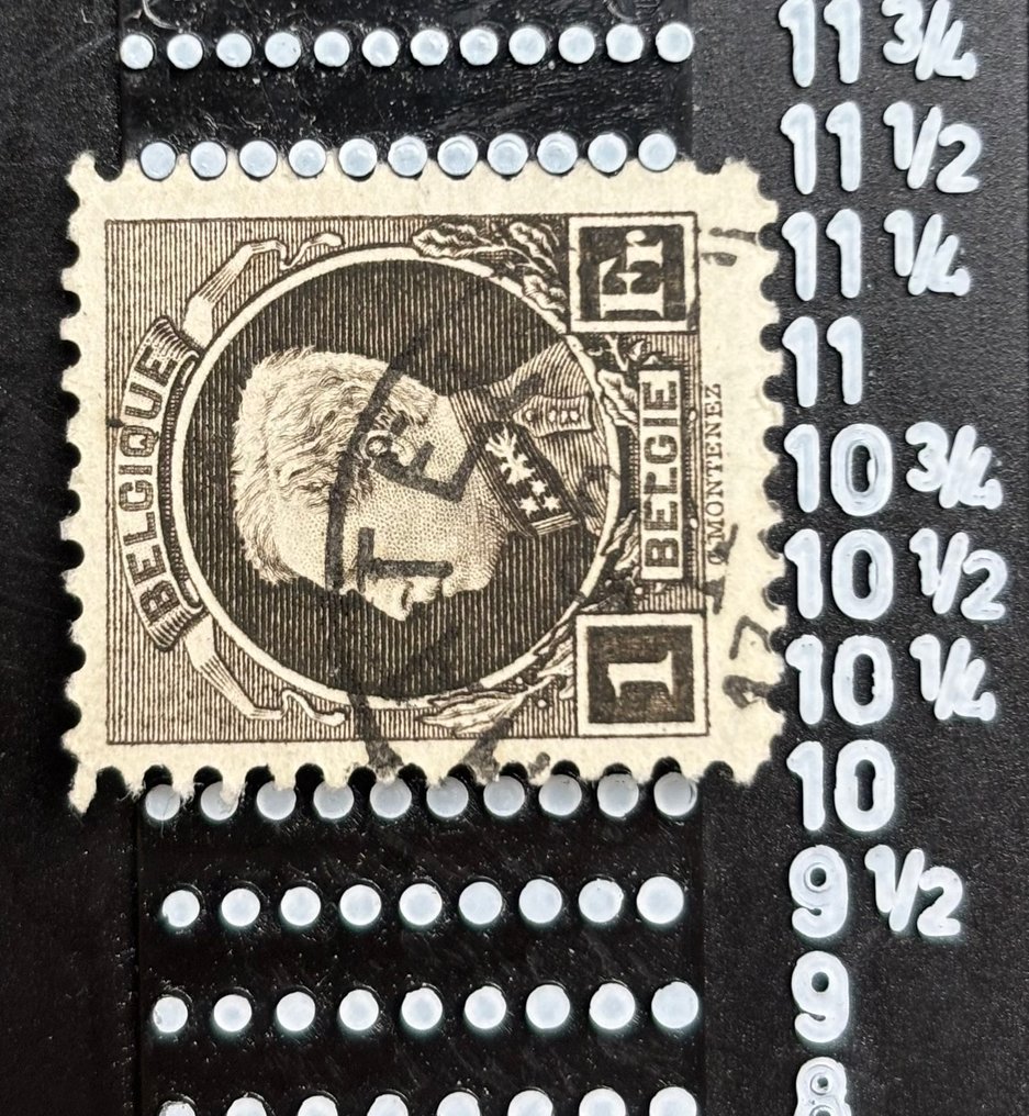 Belgium 1922 - Albert I, type 'Kleine Montenez', 1F Zwartbruin in the 3 tandings. - OBP 214/214A/214B #2.1