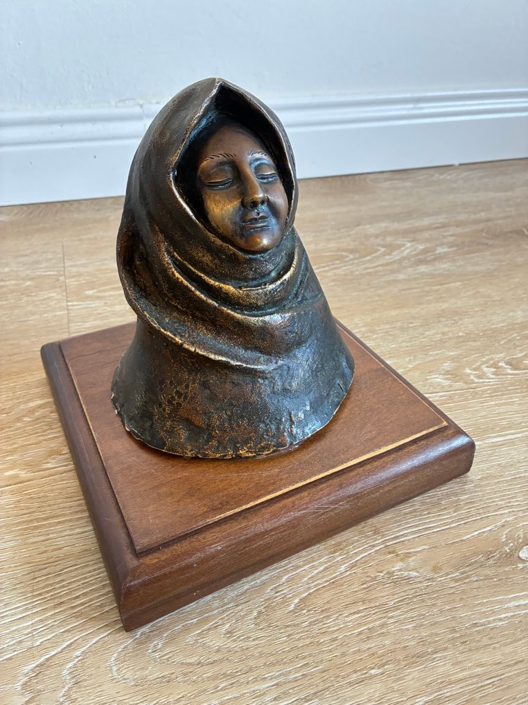 Baraldi - Skulptur, Madonna Addolorata - 22 cm - Bronse, Tre #1.0