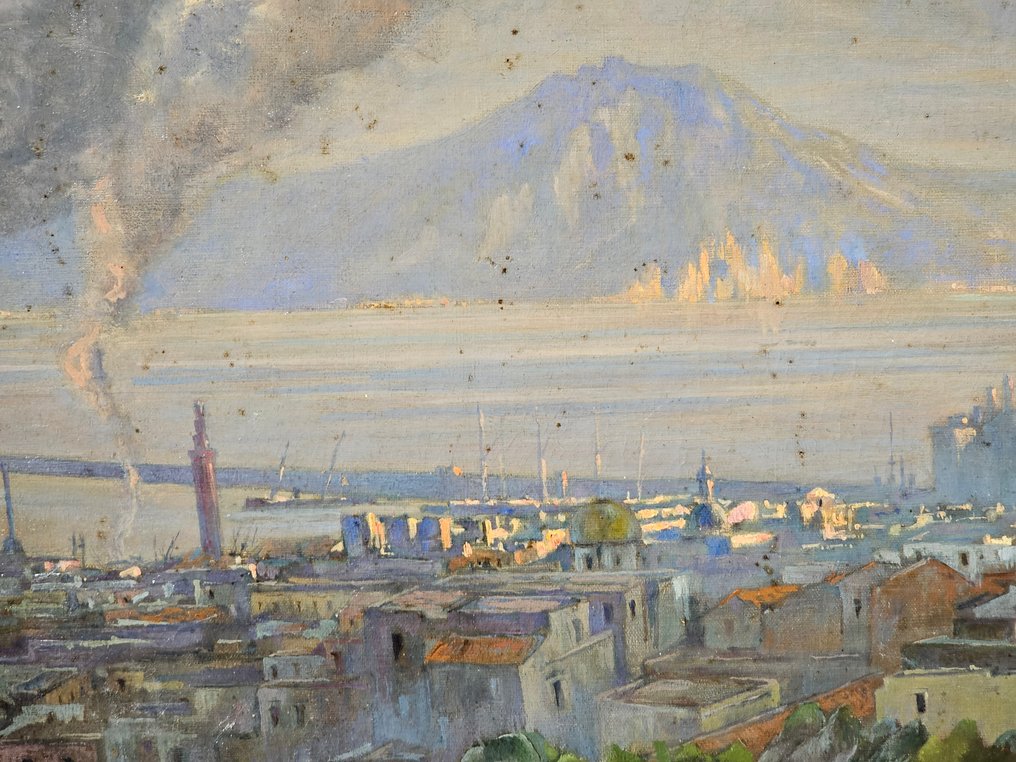 Edoardo Dalbono (1841 - 1915) - Alba su Napoli #4.3