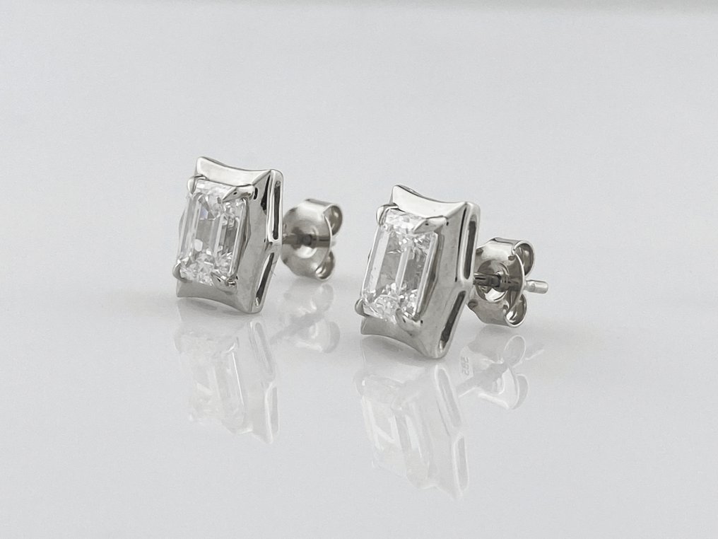 Ohrringe - 14 kt Weißgold - 2.17ct. tw. Diamant (Laborgezüchtet (Lab Grown)) #3.2