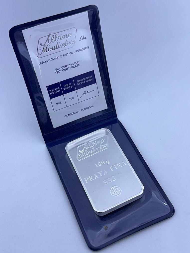 100 grams - Silver .999 - Albino Moutinho - Sealed & with certificate (No reserve price) #3.2